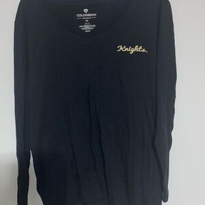 Colosseum Women's Black Knights 100% Cotton Long Sleeve T-Shirt Medium NWT
